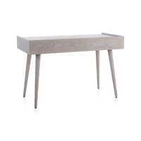 Tate 48" Stone Grey Wood Desk with Outlet