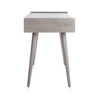 Tate 48" Stone Grey Wood Desk with Outlet