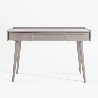 Tate 48" Stone Grey Wood Desk with Outlet