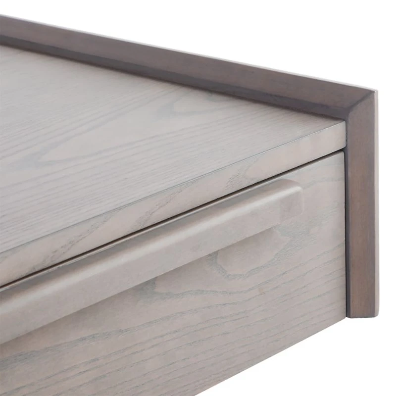Tate 48" Stone Grey Wood Desk with Outlet