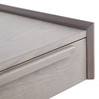 Tate 48" Stone Grey Wood Desk with Outlet