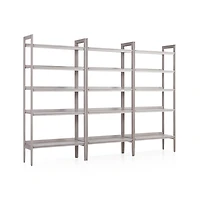 Tate Stone Wide Bookcases, Set of 3
