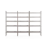 Tate Stone Wide Bookcases, Set of 3