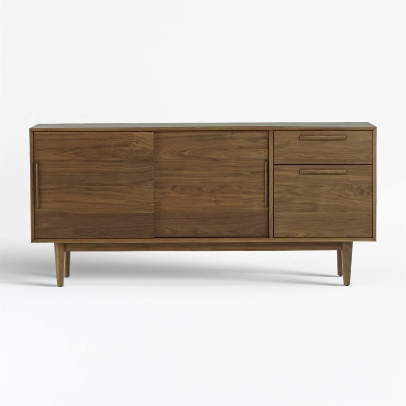 Tate 64.5" Walnut Storage Media Console