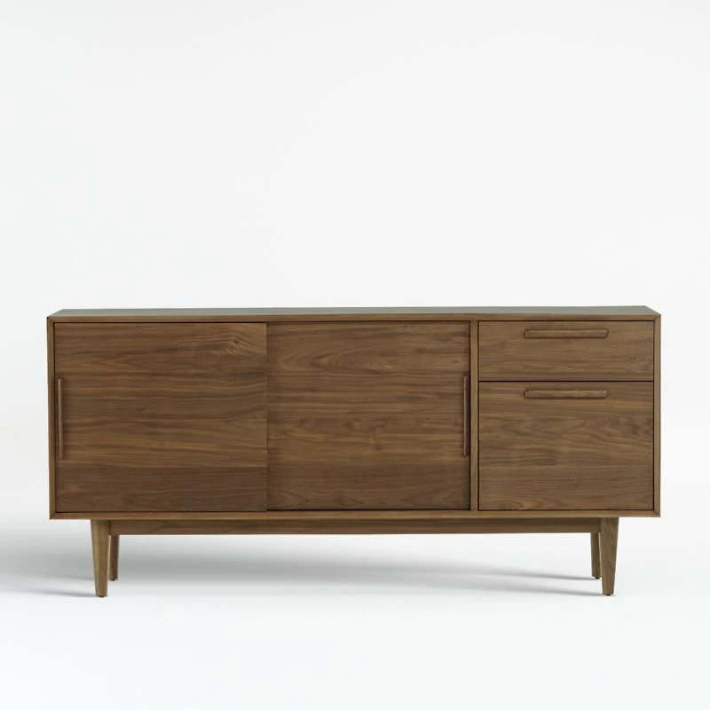 Tate 64.5" Walnut Storage Media Console