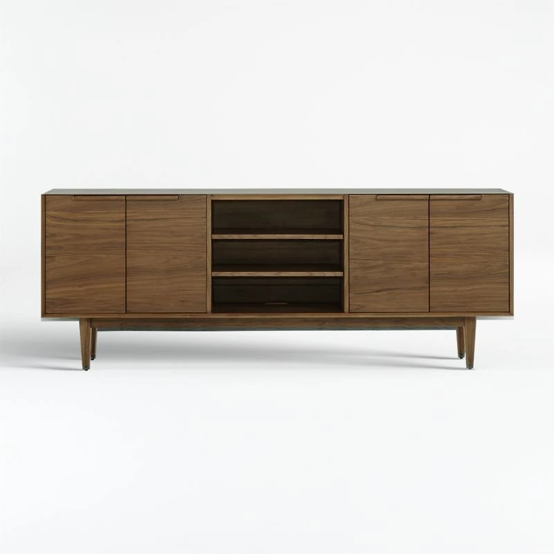 Tate 80" Walnut Storage Media Console