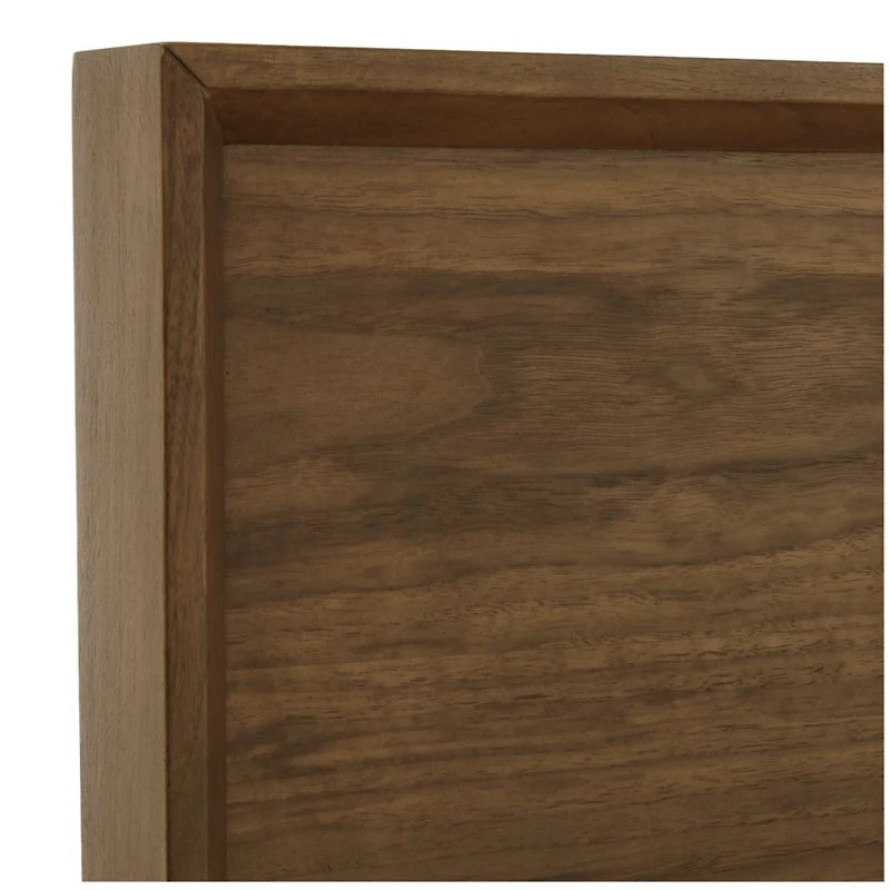 Tate Walnut King Wood Bed