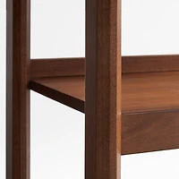 Tatum Set of Modular Walnut Wood Kids Open Bookcases with Hutches