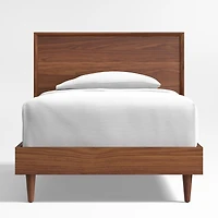 Tatum Walnut Mid-Century Wood Kids Twin Bed