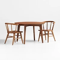 Tatum Walnut Wood Round Kids Play Table
