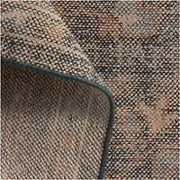 Tavira Performance Traditional Blue Handknotted Area Rug 6'x9'