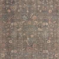 Tavira Performance Traditional Blue Handknotted Area Rug 6'x9'
