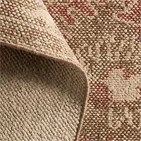 Tavira Performance Traditional Rust Red Handknotted Area Rug 8'x10'