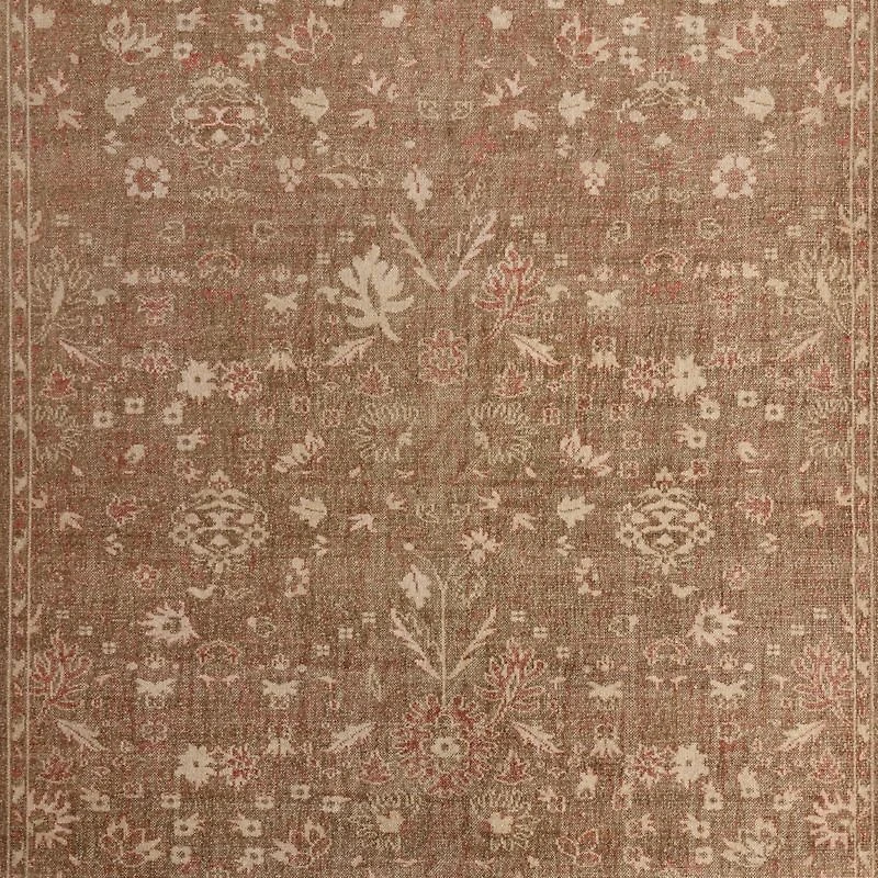 Tavira Performance Traditional Rust Red Handknotted Area Rug 8'x10'