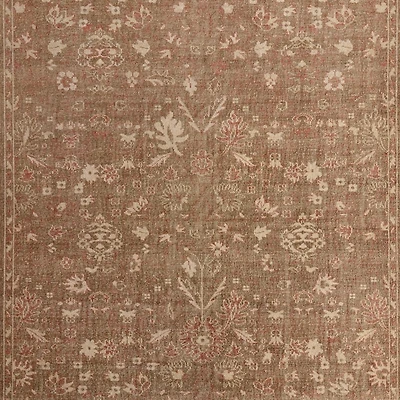 Tavira Performance Traditional Rust Red Handknotted Area Rug 8'x10'