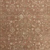 Tavira Performance Traditional Rust Red Handknotted Area Rug 8'x10'