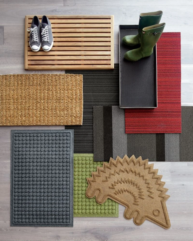 Chilewich ® Silver-Black Striped 20"x36" Doormat