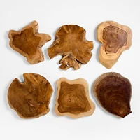 Teak Root Wedge Wood Serving Board