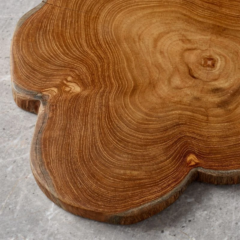 Teak Root Wedge Wood Serving Board