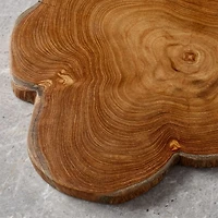 Teak Root Wedge Wood Serving Board