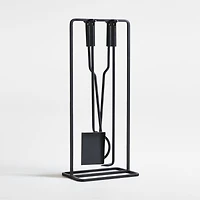 Telum Black Fireplace Tools