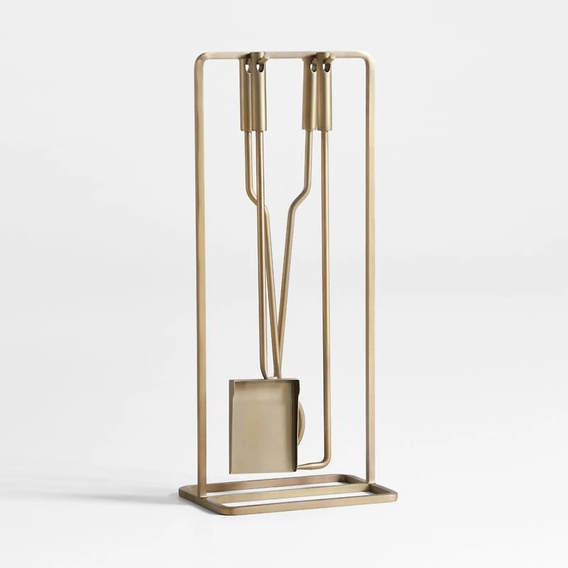 Telum Brass Fireplace Tools