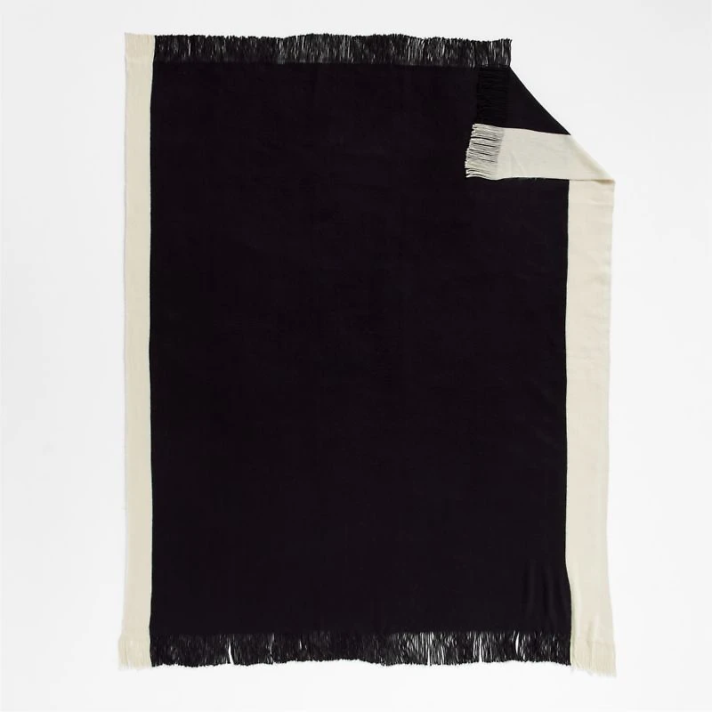 Tepi 70"x55" Black Throw Blanket