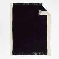 Tepi 70"x55" Black Throw Blanket
