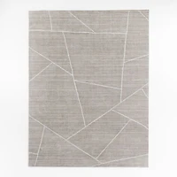 Teramo Performance Handwoven Abstract Grey Area Rug 9'x12'