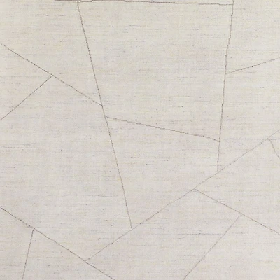 Teramo Performance Handwoven Abstract Ivory Area Rug 6'x9'