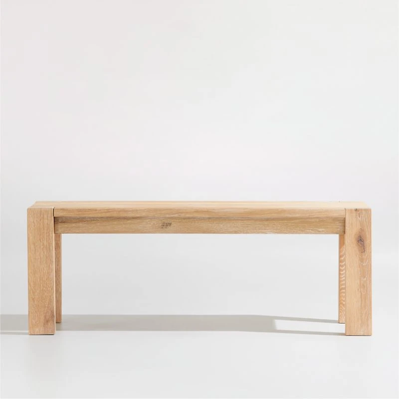 Terra 76" Natural White Oak Solid Wood Dining Bench