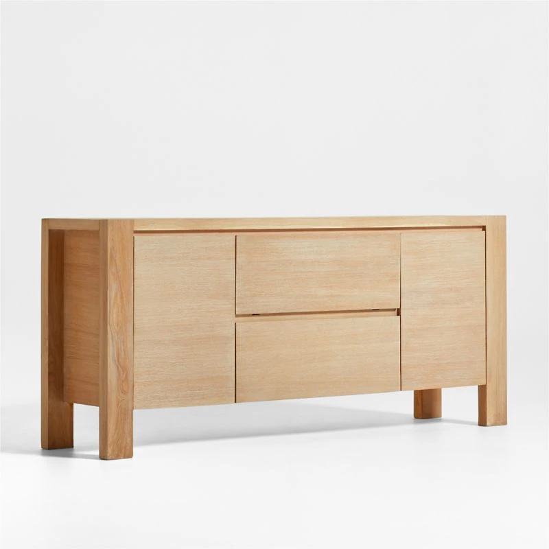 Terra 68" Natural Oak Wood Storage Media Console