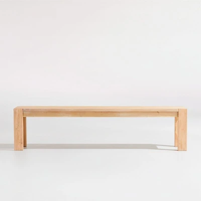 Terra 76" Natural White Oak Solid Wood Dining Bench