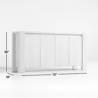 Terra 72" Natural White Oak Solid Wood Credenza