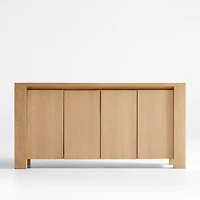 Terra 72" Natural White Oak Solid Wood Credenza
