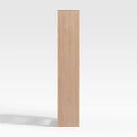Terrazza 38" Natural Solid Oak Wood 5-Shelf Storage Bookshelf