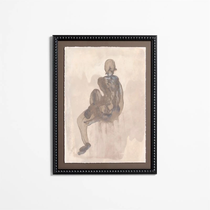 "Textural Figuration I" 24"x32" Framed Wall Art Print