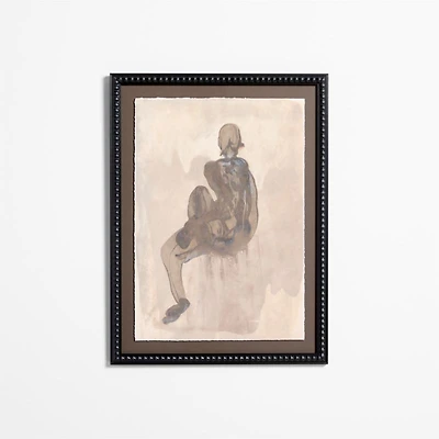 "Textural Figuration I" 24"x32" Framed Wall Art Print