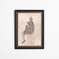 "Textural Figuration I" 24"x32" Framed Wall Art Print