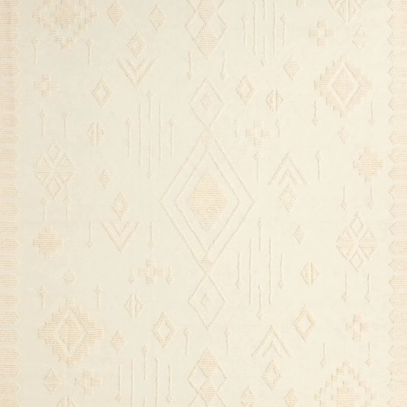 Textural Flatweave Ivory Wool and Cotton Kids 12"x18" Rug Swatch