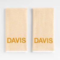 Texture Terry Saffron Yellow Organic Cotton Dish Towels, Set of 2
