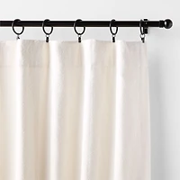 Textured Boucle Ivory Organic Cotton Semi Sheer Window Curtain Panel 52"x84"