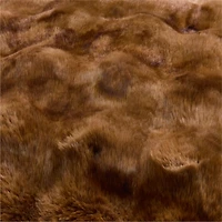 Textured Faux Fur 20"x20" Maple Brown Throw Pillow with Feather Insert