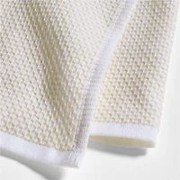 Textured Terry Alabaster Beige Organic Cotton Kitchen Towels, Set of 2