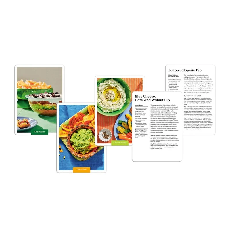 The Dip Deck: 50 Savory and Sweet Recipes to Scoop, Dunk, and Spread Recipe Card Deck by Peggy Paul Casella