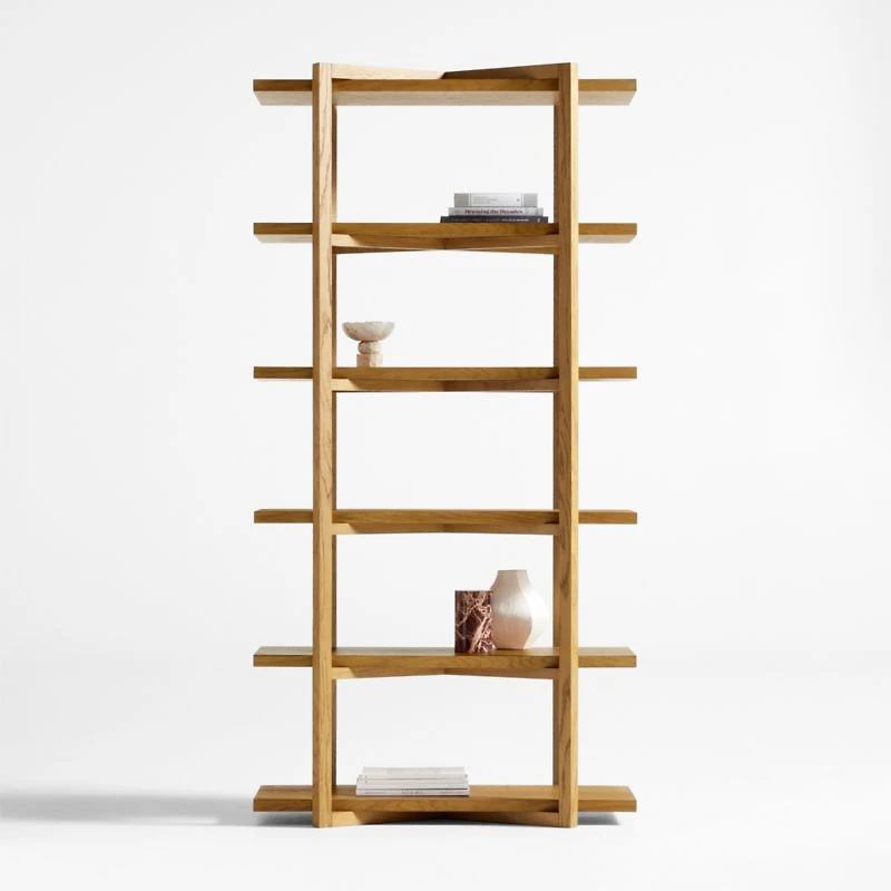Thomas 120" Barley Oak Wood Modular Bookcase, Set of 3