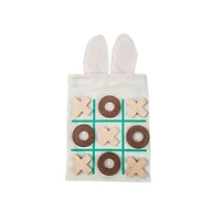 Tender Leaf Wooden Bunny Kids Tic-Tac-Toe Game