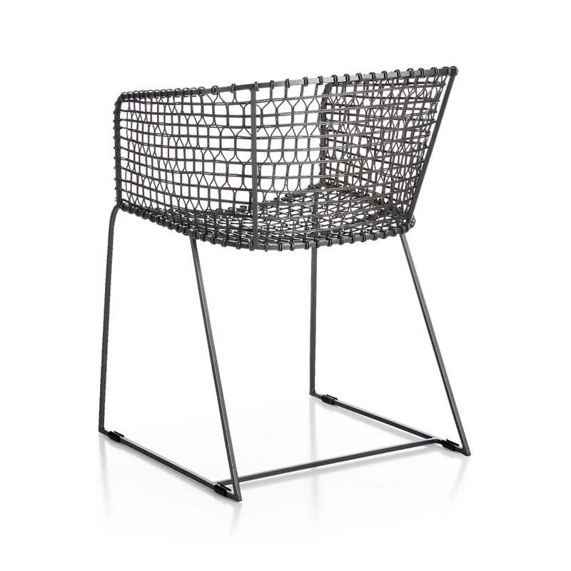 Tig Metal Barrel Dining Chair