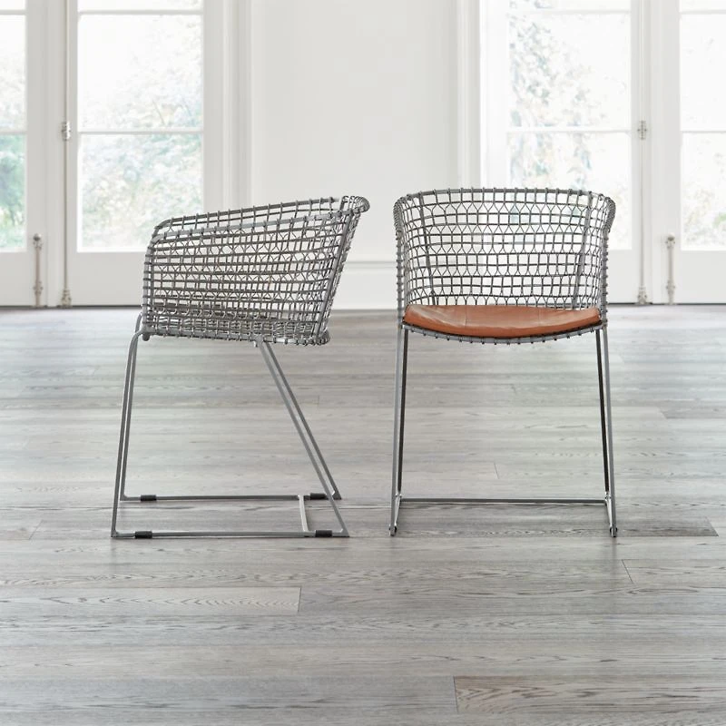 Tig Metal Barrel Dining Chair