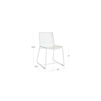 Tig Indoor/Outdoor White Metal Dining Chair